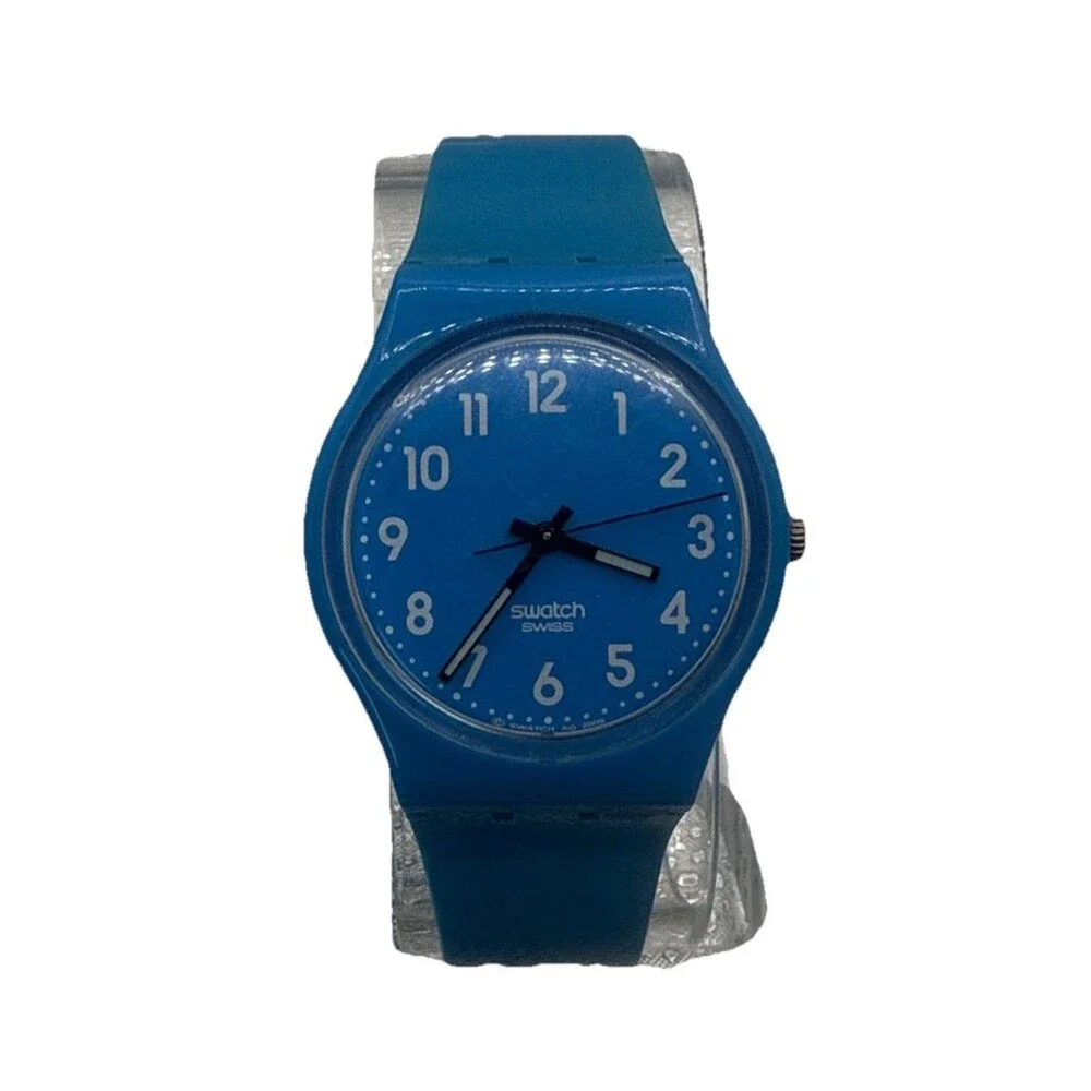 2009 Blue Swiss Swatch Watch for Men and Women, Cool Full Blue Unisex Swatch